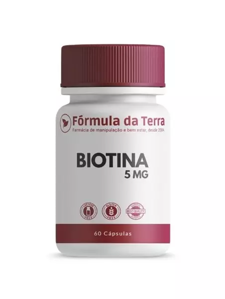 Biotina 5mg - 60 Cápsulas