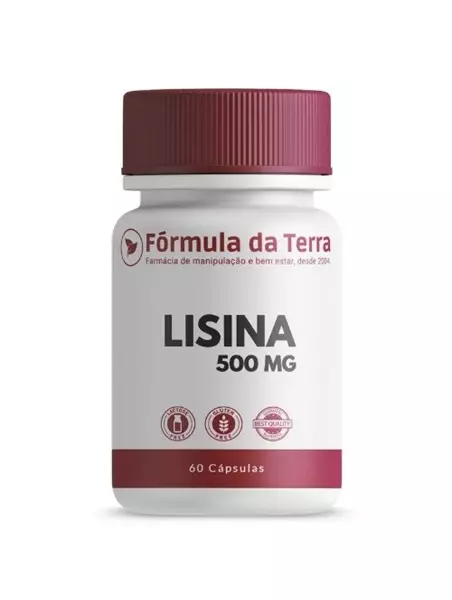 Lisina 500mg - 60 Cápsulas