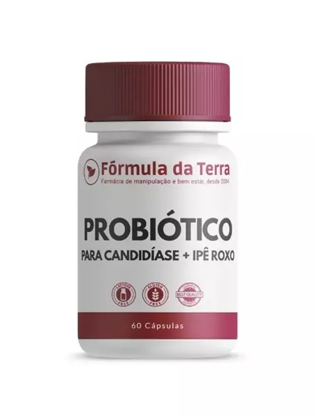 Probiótico para Candidíase + Ipê Roxo - 60 Cápsulas Probiótico para Candidíase + Ipê Roxo - 60 Cápsulas